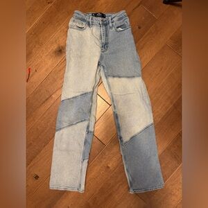Hollister Patchwork High-Rise Dad Jeans | Size 24 | EUC